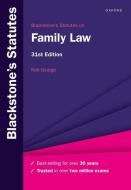 Blackstone's Statutes On Family Law di George edito da OUP Oxford