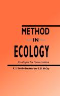 Method in Ecology di K. S. Shrader-Frechette, E. D. McCoy, Kristin S. Shrader-Frechette edito da Cambridge University Press