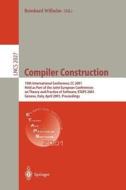 Compiler Construction di Reinhard Wilhelm edito da Springer Berlin Heidelberg