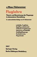 Fluglehre di K. Hohenemser, R. V. Mises edito da Springer Berlin Heidelberg