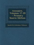 Annuaire, Volumes 17-20 edito da Nabu Press