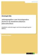 Anhangangaben zum beizulegenden Zeitwert im handelsrechtlichen Jahresabschluss di Christoph Kläs edito da GRIN Verlag