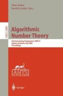 Algorithmic Number Theory di W. L. Mang, Claus Fieker, David R. Kohel edito da Springer Berlin Heidelberg