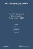Thin-film Compound Semiconductor Photovoltaics - 2007: Volume 1012 edito da Cambridge University Press