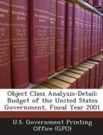 Object Class Analysis-detail edito da Bibliogov