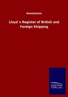 Lloyd´s Register of British and Foreign Shipping di Ohne Autor edito da Salzwasser-Verlag GmbH