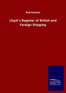 Lloyd´s Register of British and Foreign Shipping di Ohne Autor edito da Salzwasser-Verlag GmbH