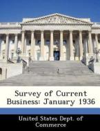 Survey Of Current Business edito da Bibliogov