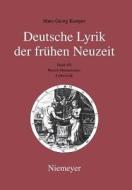 Liebeslyrik di Hans-Georg Kemper edito da De Gruyter