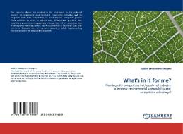 What's In It For Me? di Judith Verhoeven-Zengers edito da Lap Lambert Academic Publishing