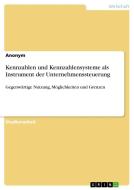 Kennzahlen und Kennzahlensysteme als Instrument der Unternehmenssteuerung di Anonym edito da GRIN Verlag