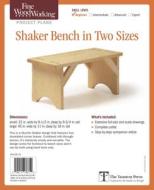 Fine Woodworking's Shaker Bench in Two Sizes Plan di Chris Becksvoort edito da Taunton Press