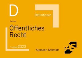 Definitionen Öffentliches Recht di Christian Sommer edito da Alpmann Schmidt