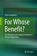 For Whose Benefit? di Patrik Lindenfors edito da Springer-Verlag GmbH