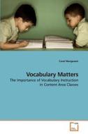 Vocabulary Matters di Carol Margosein edito da VDM Verlag