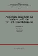 Numerische Prozeduren di H. Rutishauser edito da Birkhäuser Basel