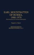 Earl Mountbatten of Burma, 1900-1979 di Eugene L. Rasor edito da Greenwood