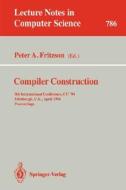 Compiler Construction edito da Springer Berlin Heidelberg