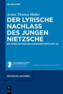 Der lyrische Nachlass des jungen Nietzsche di Armin Thomas Müller edito da Gruyter, Walter de GmbH