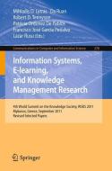Information Systems, E-learning, and Knowledge Management Research edito da Springer Berlin Heidelberg