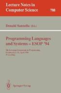 Programming Languages and Systems - ESOP '94 edito da Springer Berlin Heidelberg