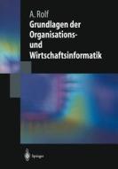 Grundlagen der Organisations-und Wirtschaftsinformatik di Arno Rolf edito da Springer Berlin Heidelberg