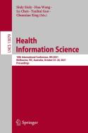 Health Information Science edito da Springer Nature Switzerland AG