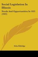 Social Legislation in Illinois: Needs and Opportunities in 1921 (1921) di Seba Eldridge edito da Kessinger Publishing