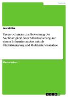 Untersuchungen zur Bewertung der Nachhaltigkeit einer Altlastsanierung  auf  einem Industriestandort mittels Ökobilanzie di Jan Müller edito da GRIN Publishing