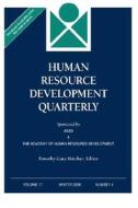 Human Resource Development Quarterly di HRDQ edito da John Wiley And Sons Ltd