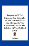 Fragments of the Elements and Principles of the Nature of the Life of Man: Or the Condensed Laws of the Religion of the Civilized (1904) di Curbipet edito da Kessinger Publishing