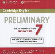 Cambridge English Preliminary 7 Audio Cds (2) di Cambridge ESOL edito da Cambridge University Press