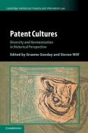Patent Cultures edito da Cambridge University Press