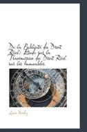 De La Publicit Du Droit R El di Louis Berdez edito da Bibliolife