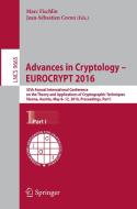 Advances in Cryptology - EUROCRYPT 2016 edito da Springer-Verlag GmbH