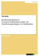 Kundenzufriedenheit in Genossenschaftsbanken. Analyse der Beeinflussungsstrategien von Direktbanken di Tim Stolle edito da GRIN Publishing