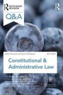 Q&a Constitutional & Administrative Law 2013-2014 di Richard Glancey, Helen Fenwick, Gavin P. Phillipson edito da Taylor & Francis Ltd