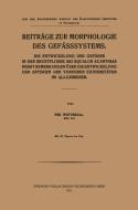 Beiträge zur Morphologie des Gefässsystems di Per Wetterdal edito da J.F. Bergmann-Verlag