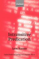 Intransitive Predication di Leon Stassen edito da OUP Oxford