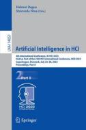 Artificial Intelligence in HCI edito da Springer Nature Switzerland