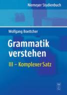 Komplexer Satz di Wolfgang Boettcher edito da De Gruyter