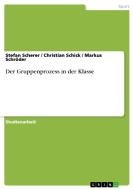 Der Gruppenprozess in der Klasse di Stefan Scherer, Christian Schick, Markus Schröder edito da GRIN Verlag