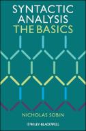 Syntactic Analysis di Nicholas Sobin edito da Wiley-Blackwell