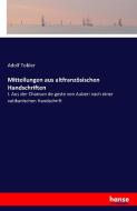 Mitteilungen aus altfranzösischen Handschriften di Adolf Tobler edito da hansebooks