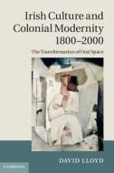 Irish Culture and Colonial Modernity 1800-2000 di David Lloyd edito da Cambridge University Press