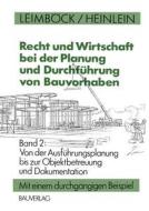Recht und Wirtschaft bei der Planung und Durchführung von Bauvorhaben di Egon Leimböck, Klaus Heinlein edito da Teubner B.G. GmbH