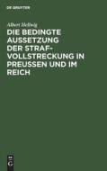 Die bedingte Aussetzung der Strafvollstreckung in Preußen und im Reich di Albert Hellwig edito da De Gruyter