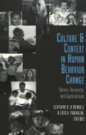 Culture and Context in Human Behavior Change edito da Lang, Peter