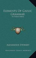 Elements of Gaelic Grammar: In Four Parts di Alexander Stewart edito da Kessinger Publishing