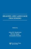 Reading and Language Processing edito da Taylor & Francis Inc